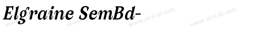 Elgraine SemBd字体转换